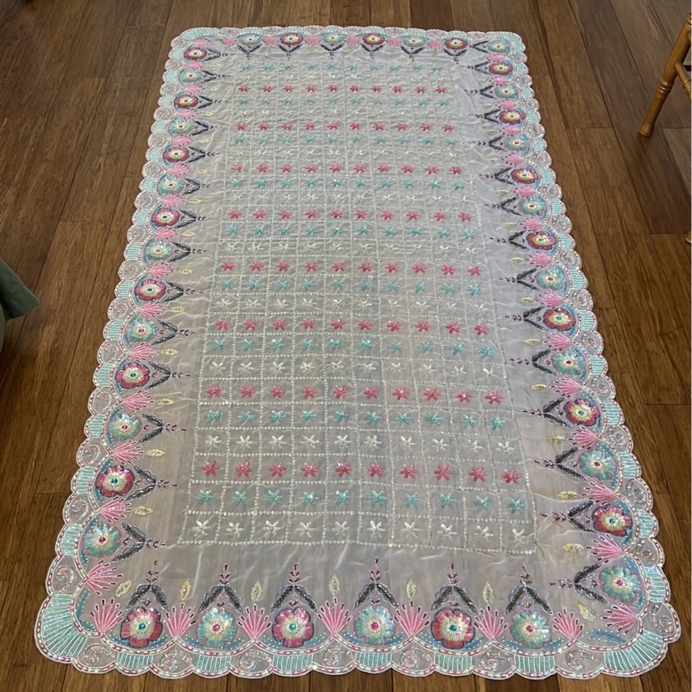 Vintage Beaded Table Cover